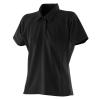 Women's piped performance polo Black/Black