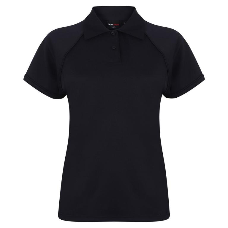 Women's piped performance polo Navy/Navy