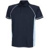Kids piped performance polo Navy/Sky/White