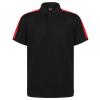 Kids contrast panel polo Black/Red