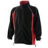 Piped microfleece jacket Black/Red/White