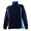 Women's piped microfleece jacket Navy/Royal/White