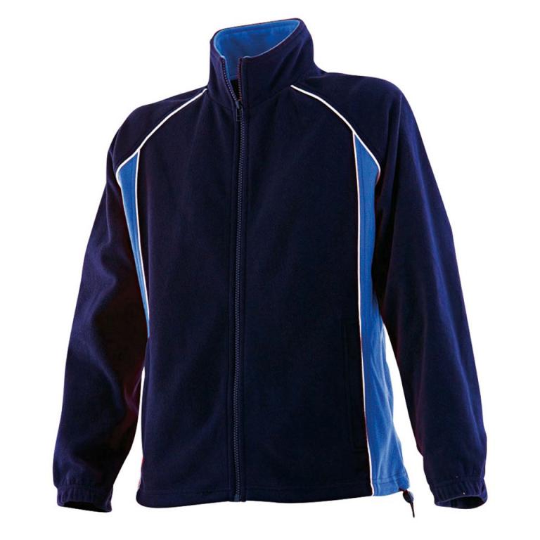 Women's piped microfleece jacket Navy/Royal/White