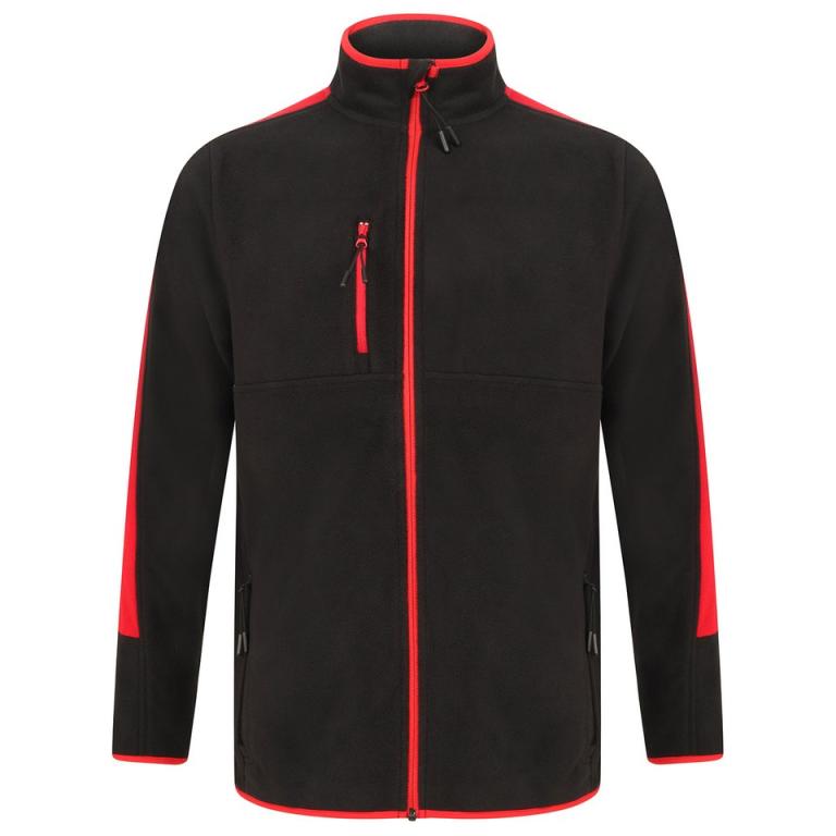Unisex microfleece jacket Black/Red