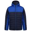 Hooded contrast padded jacket Navy/Royal