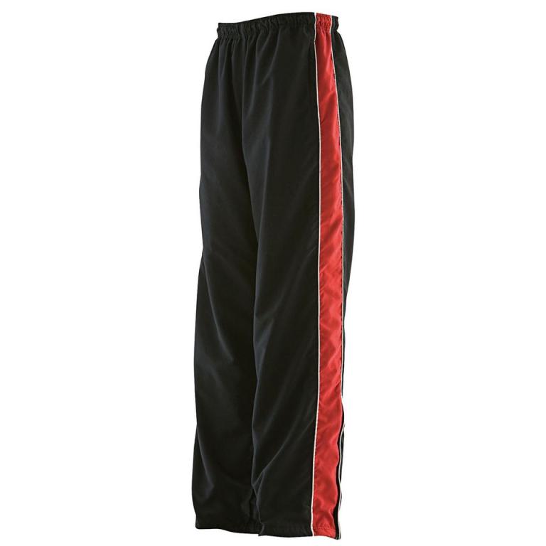 Kids piped track pants Black/Red/White