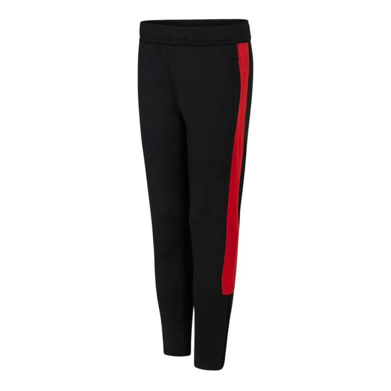 Kids knitted tracksuit pants Black/Red