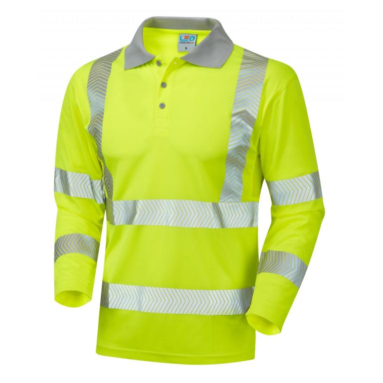 Barricane ISO 20471 Cl 3 Coolviz Plus Sleeved Polo Shirt Yellow