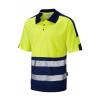 Watersmeet ISO 20471 Cl 1 Dual Colour Coolviz Plus Polo Shirt Yellow/Navy