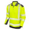 Wringcliff ISO 20471 Class 2 Dual Colour Coolviz Plus Sleeved Polo Shirt Yellow/Grey