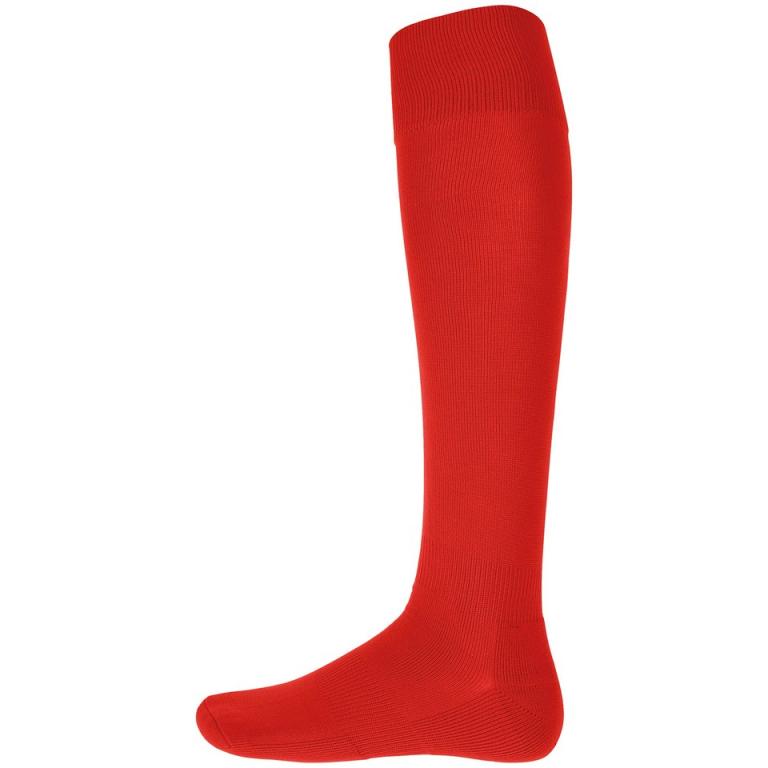 Plain sports socks Red