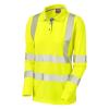 Pollyfield ISO 20471 Cl 3 Coolviz Plus Women's Sleeved Polo Shirt Yellow