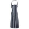 Striped bib apron Navy/White