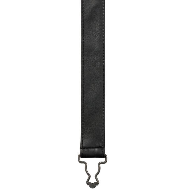 Cross back interchangeable apron straps Black Faux Leather