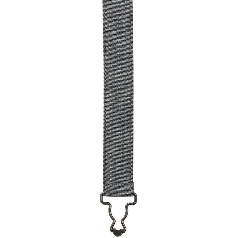 Cross back interchangeable apron straps Black Reverse Denim
