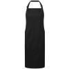 Recycled polyester and cotton bib apron, organic and Fairtrade certified Black