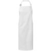 Recycled polyester and cotton bib apron, organic and Fairtrade certified White