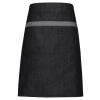 Domain contrast denim waist apron Black Denim