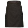 Division waxed-look denim waist apron Black/Tan Denim