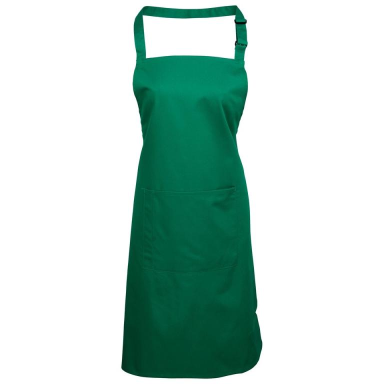 Colours bib apron with pocket Emerald