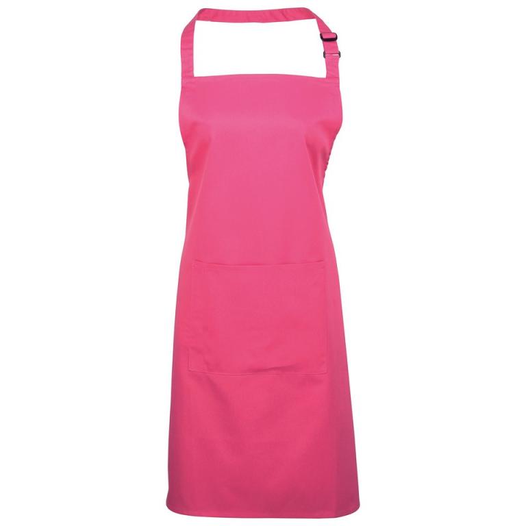 Colours bib apron with pocket Hot Pink