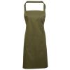 Colours bib apron with pocket Olive