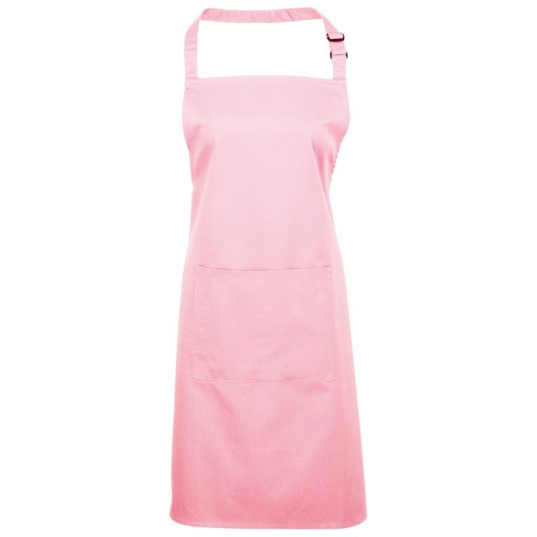 Colours bib apron with pocket Pink