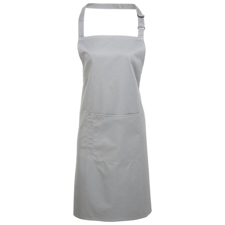Colours bib apron with pocket Silver