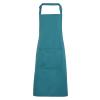 Colours bib apron with pocket Teal