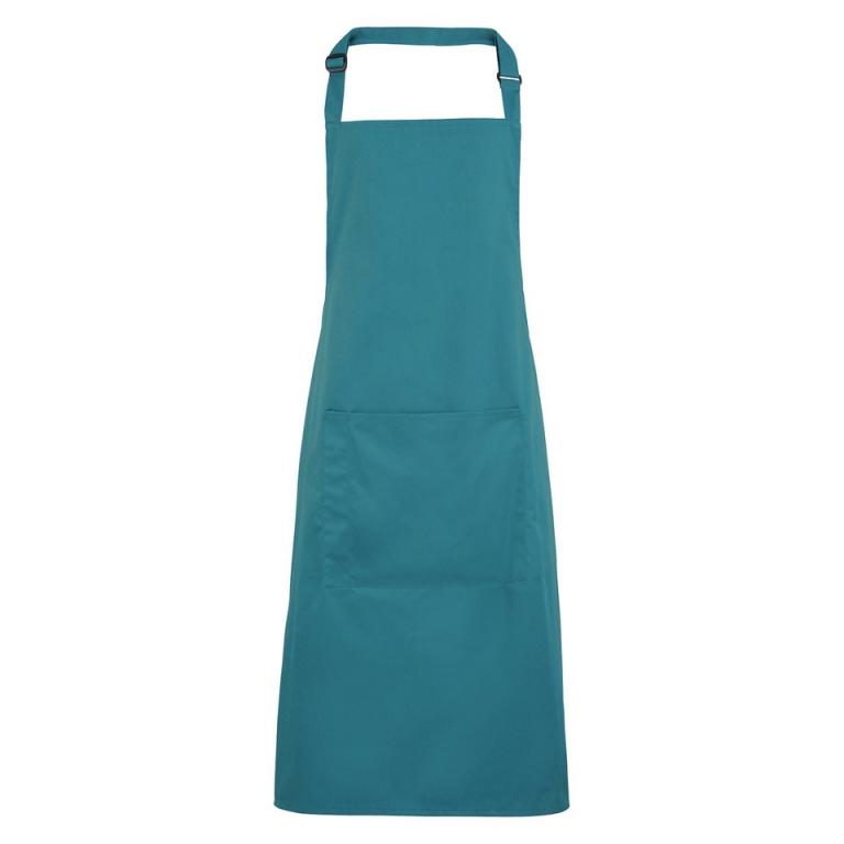 Colours bib apron with pocket Teal