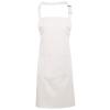 Colours bib apron with pocket White