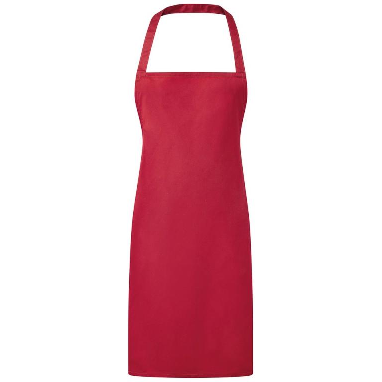 Essential bib apron Red