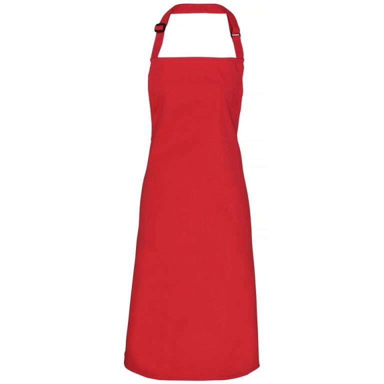 100% Polyester bib apron Red