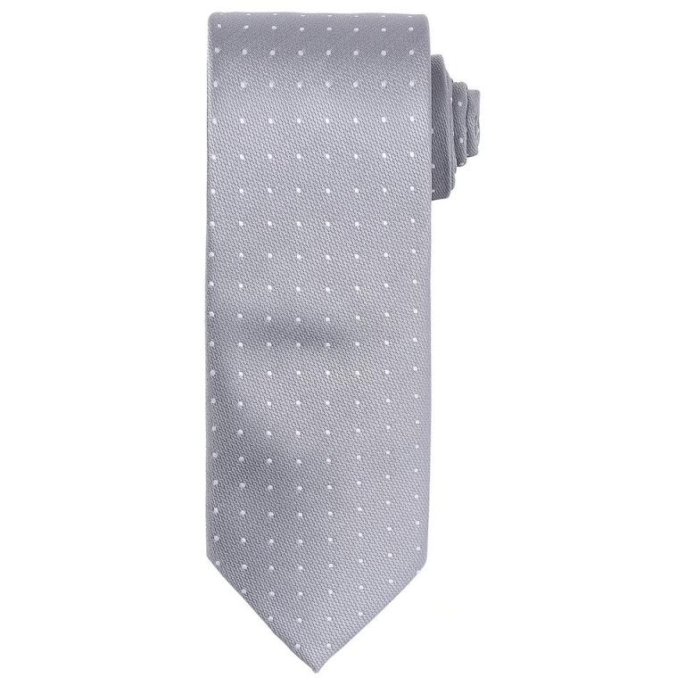 Micro dot tie Silver/White