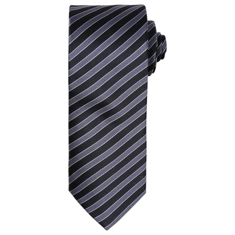 Double stripe tie Black/Dark Grey