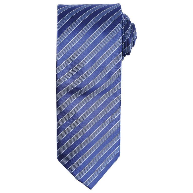 Double stripe tie Navy/Blue