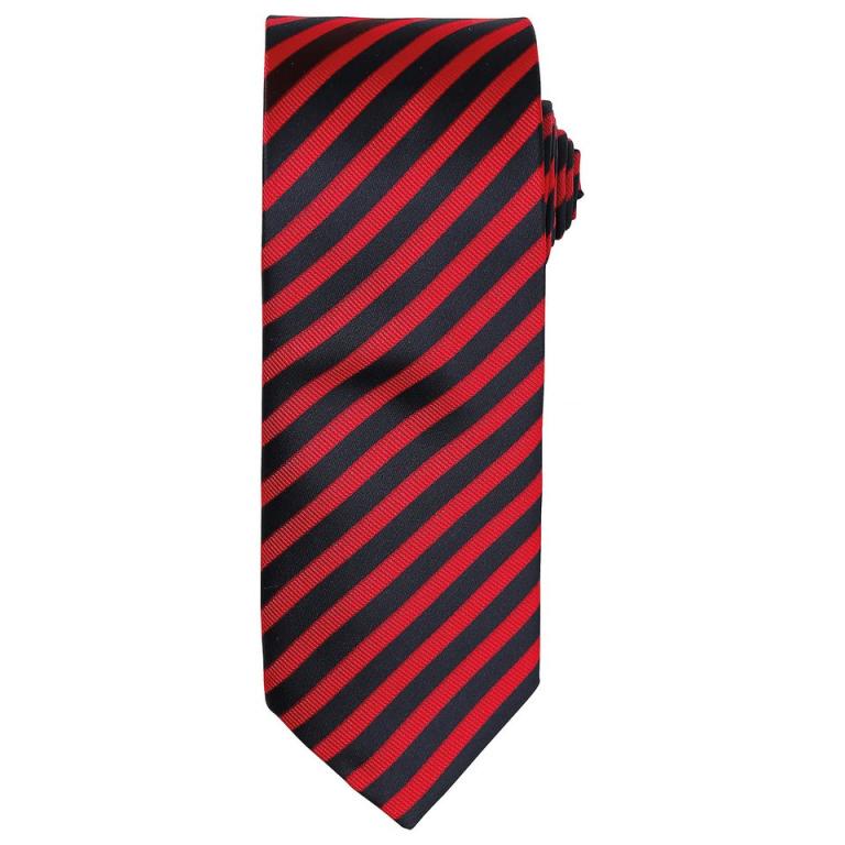 Double stripe tie Red/Black