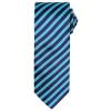 Double stripe tie Turquoise/Navy