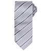 Waffle stripe tie Silver/Dark Grey