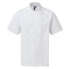 Chefs coolchecker short sleeve jacket White