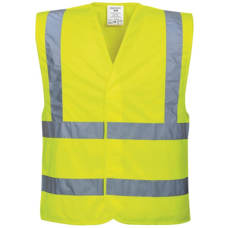 Hi-vis two-band-and-brace vest (C470) Yellow