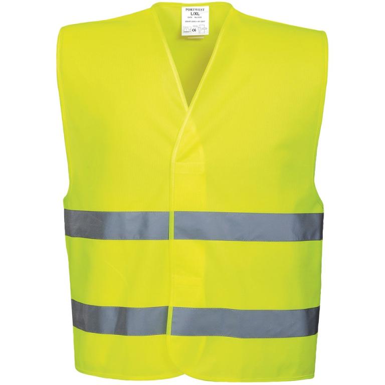 Hi-vis two-band vest (C474) Yellow