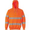 Hi-vis hooded sweatshirt (B304) Orange