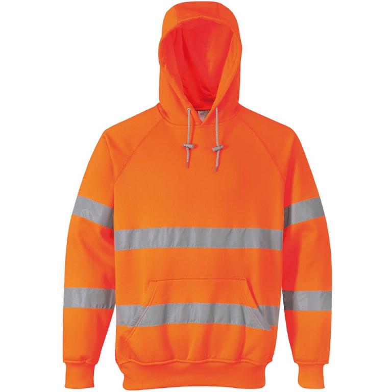 Hi-vis hooded sweatshirt (B304) Orange