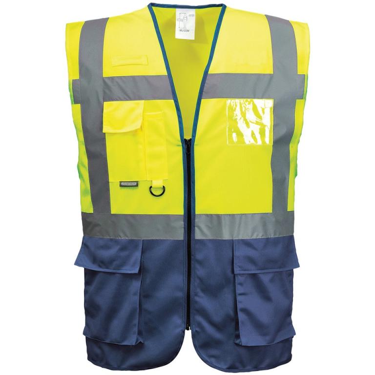 Hi-vis executive vest (S476) Yellow/Navy