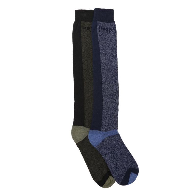 Pro 2-pack wellington socks Assorted (Navy/Khaki)