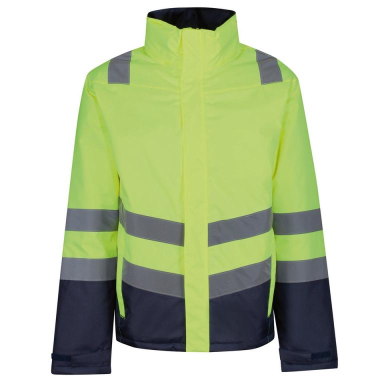 Pro hi-vis insulated parka Yellow/Navy