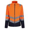 Pro hi-vis softshell jacket Orange/Navy