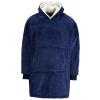 The Ribbon oversized cosy reversible sherpa hoodie Blue
