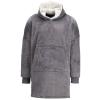 The Ribbon oversized cosy reversible sherpa hoodie Grey